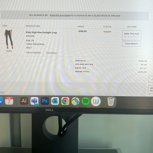 Agolde Riley High Rise Straight Crop from Revolve - Picture 3 of 3